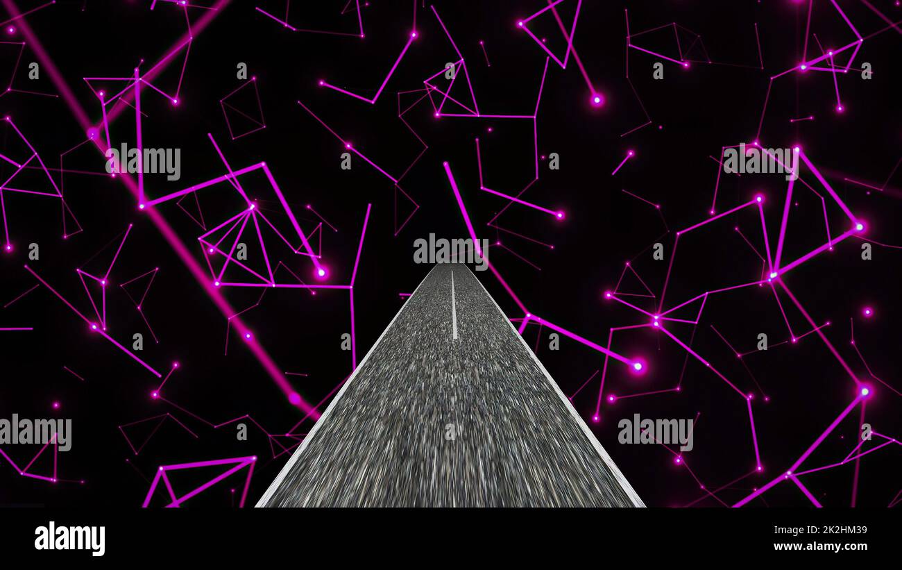 Fahrt durch die Welt der Technikwissenschaften und -Technik Stockfoto