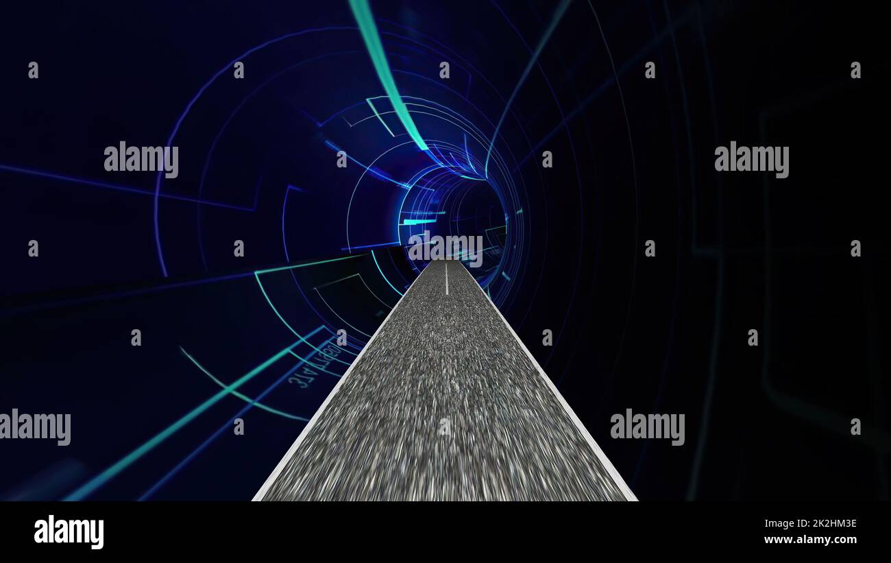 Fahrt durch die Welt der Technikwissenschaften und -Technik Stockfoto
