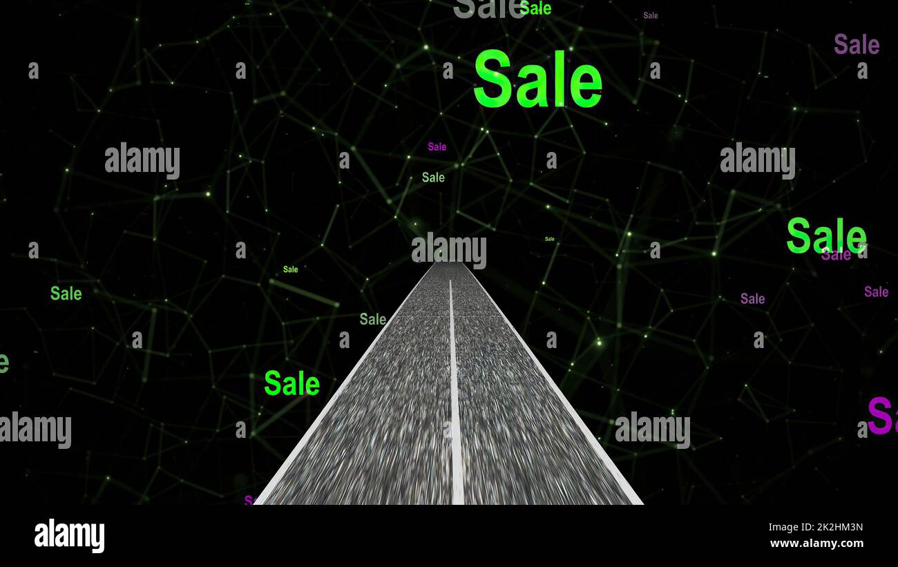 Die Welt der Verkäufe im Internet durchziehen Stockfoto