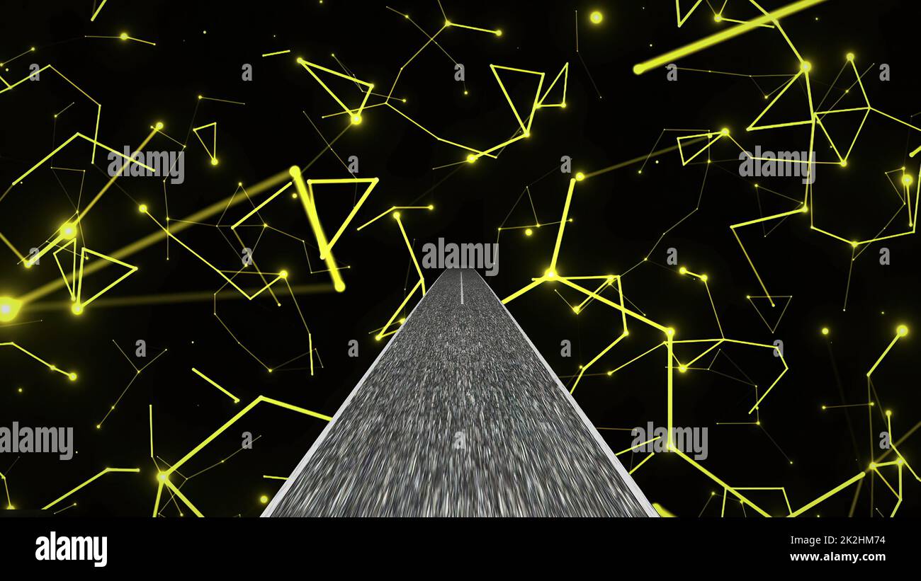 Fahrt durch die Welt der Technikwissenschaften und -Technik Stockfoto