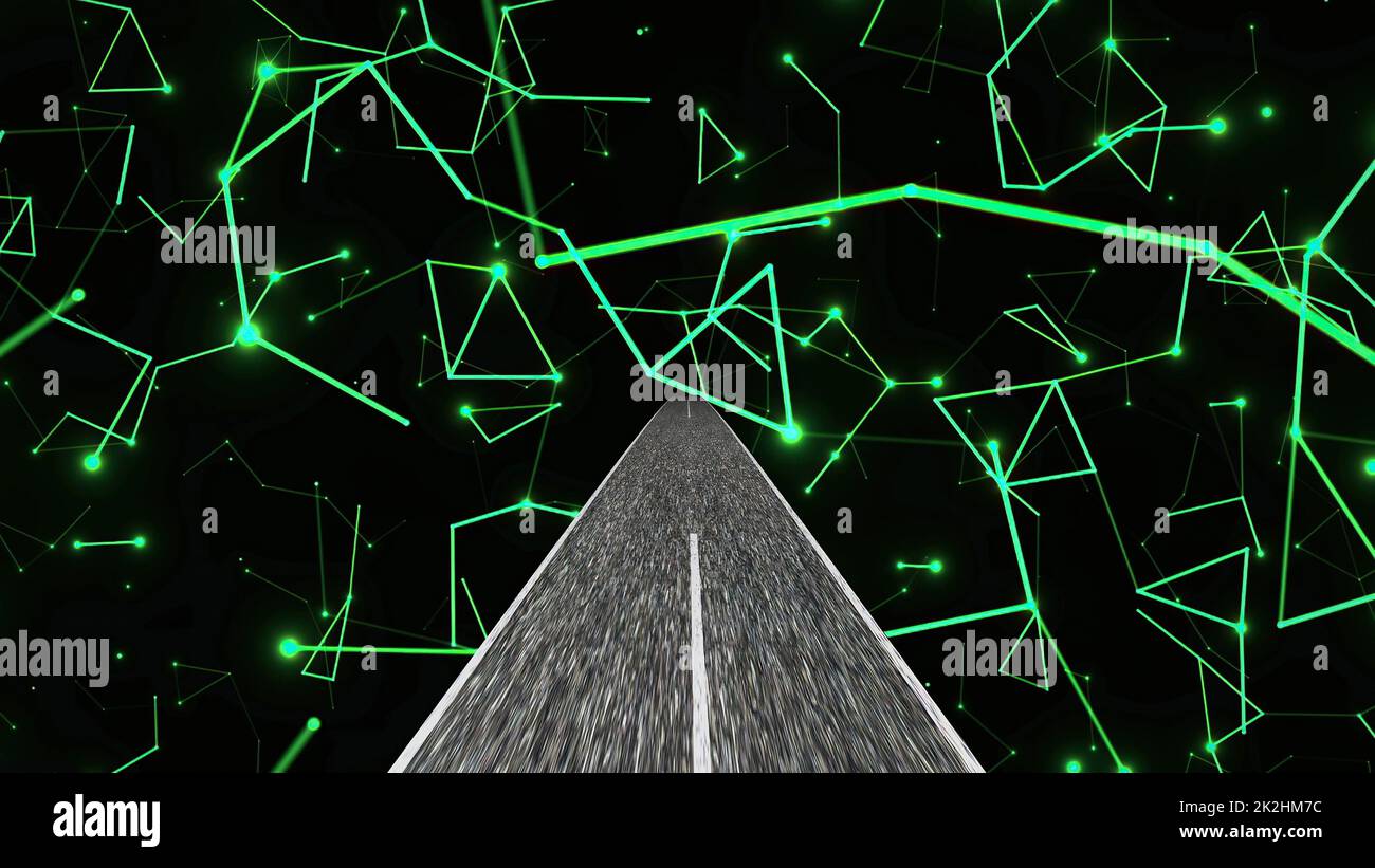 Fahrt durch die Welt der Technikwissenschaften und -Technik Stockfoto