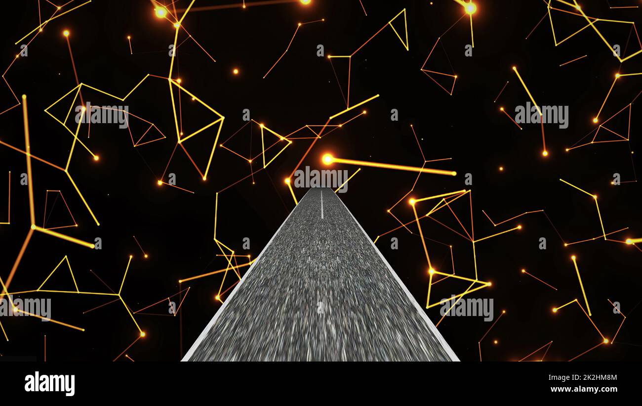 Fahrt durch die Welt der Technikwissenschaften und -Technik Stockfoto