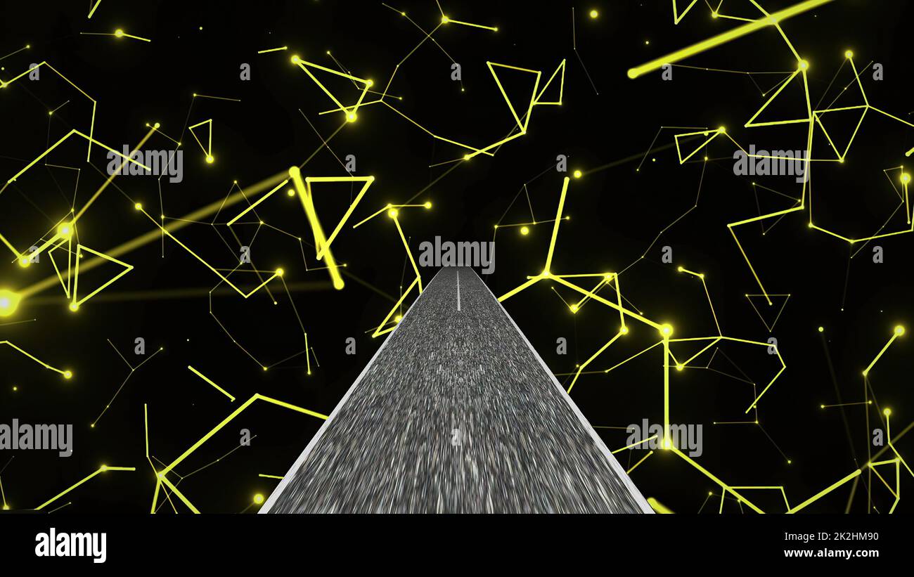 Fahrt durch die Welt der Technikwissenschaften und -Technik Stockfoto