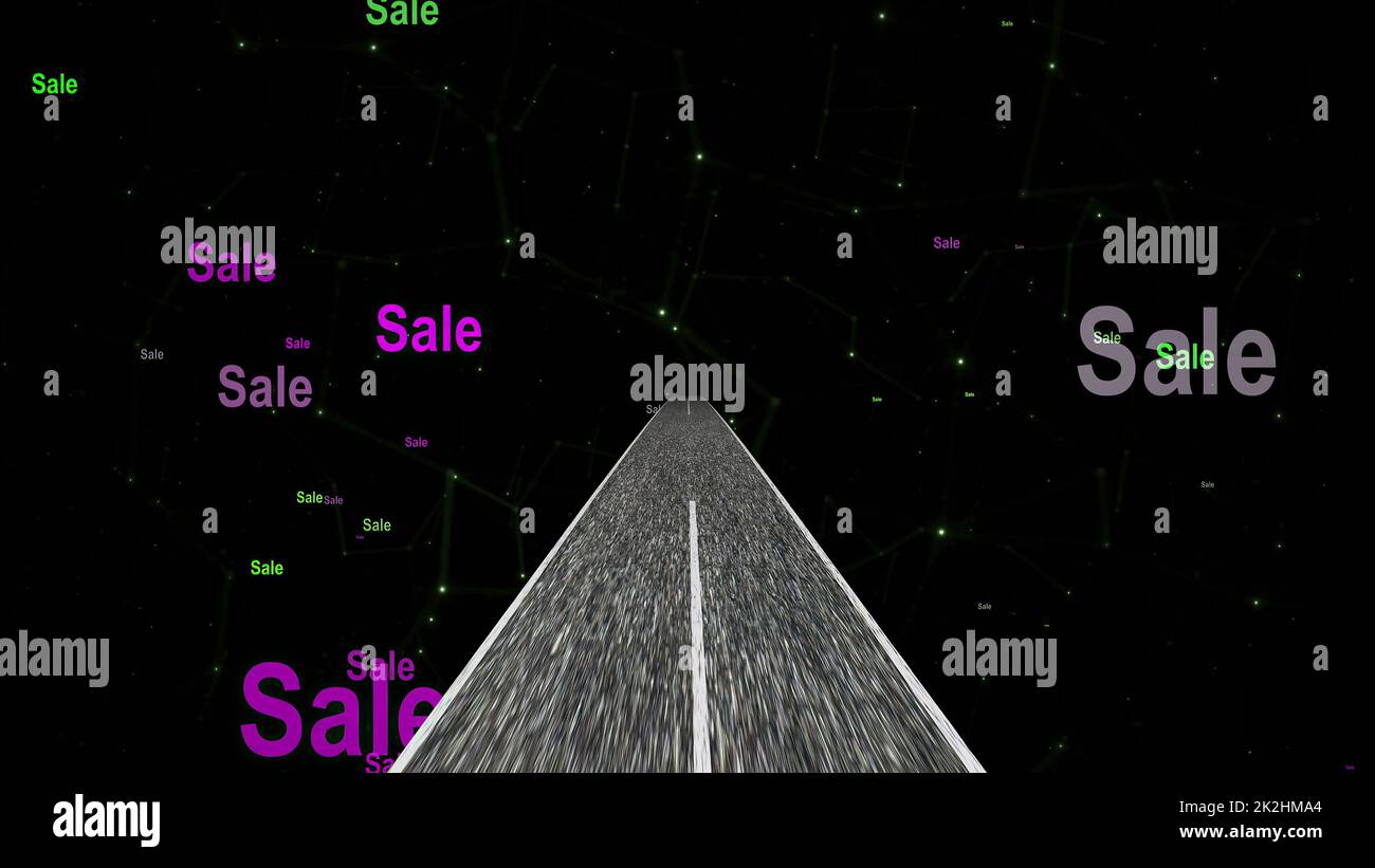 Die Welt der Verkäufe im Internet durchziehen Stockfoto