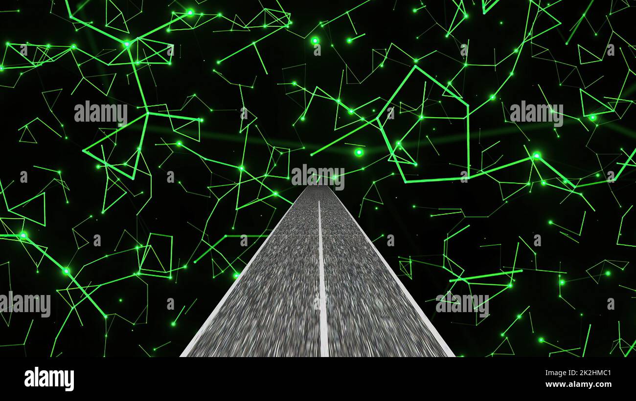 Fahrt durch die Welt der Technikwissenschaften und -Technik Stockfoto