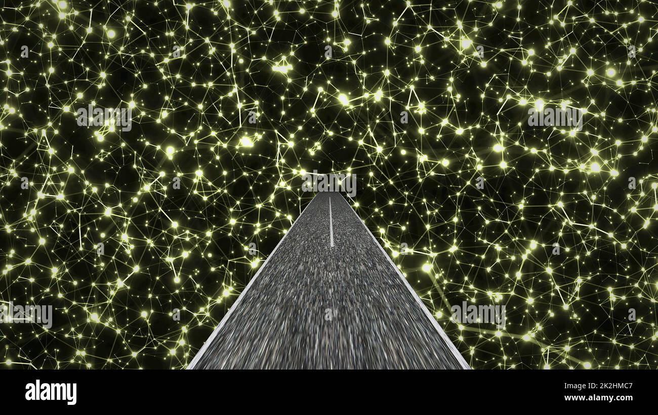 Fahrt durch die Welt der Technikwissenschaften und -Technik Stockfoto