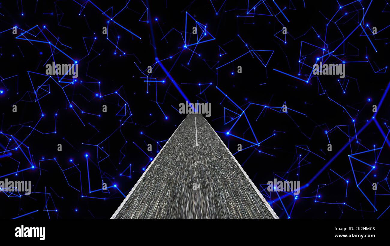 Fahrt durch die Welt der Technikwissenschaften und -Technik Stockfoto