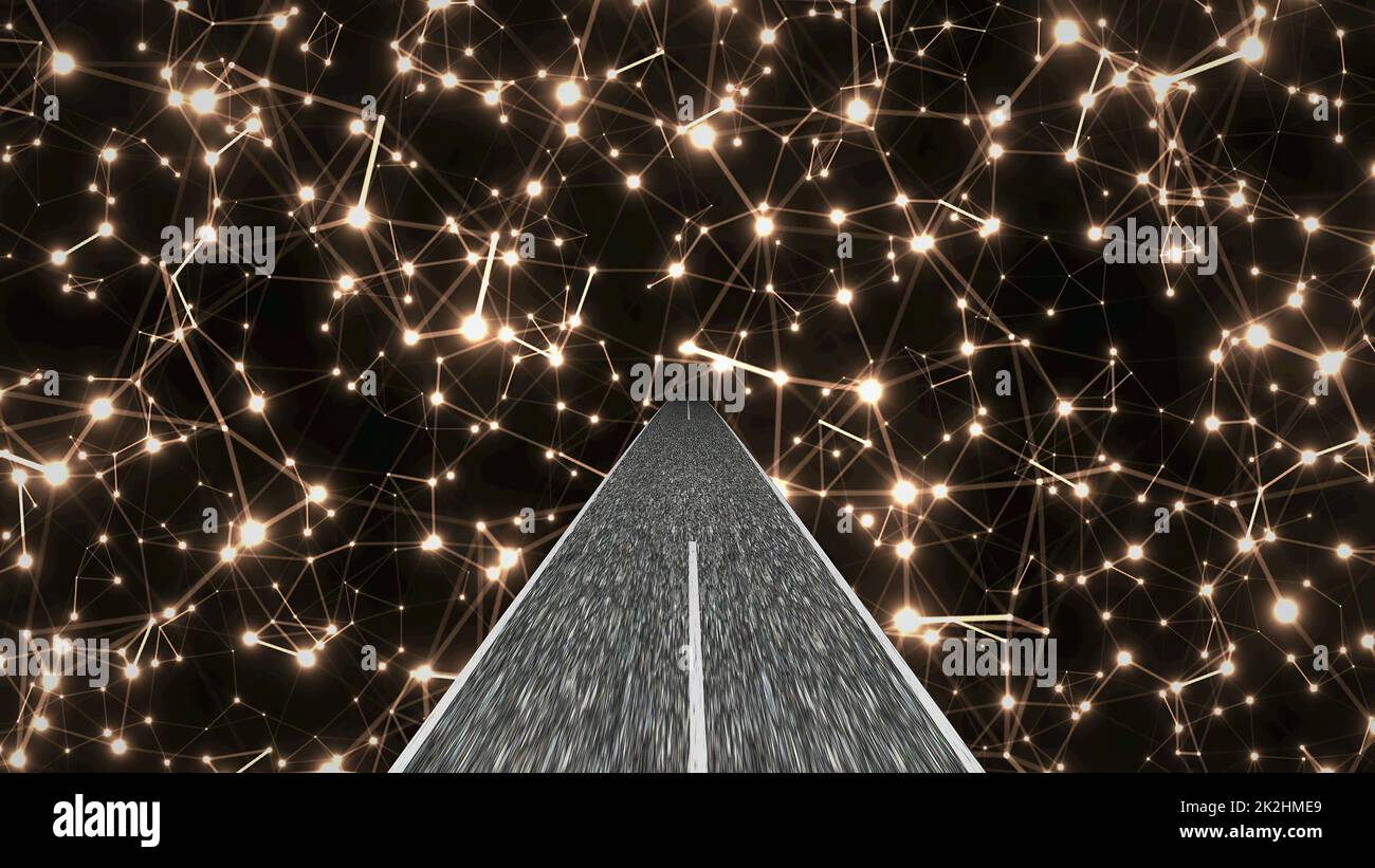 Fahrt durch die Welt der Technikwissenschaften und -Technik Stockfoto