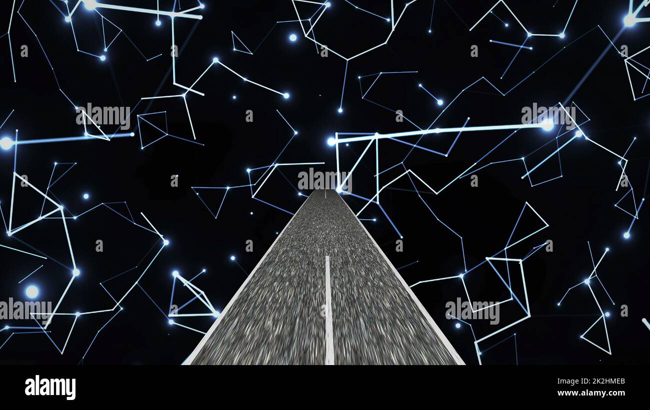 Fahrt durch die Welt der Technikwissenschaften und -Technik Stockfoto