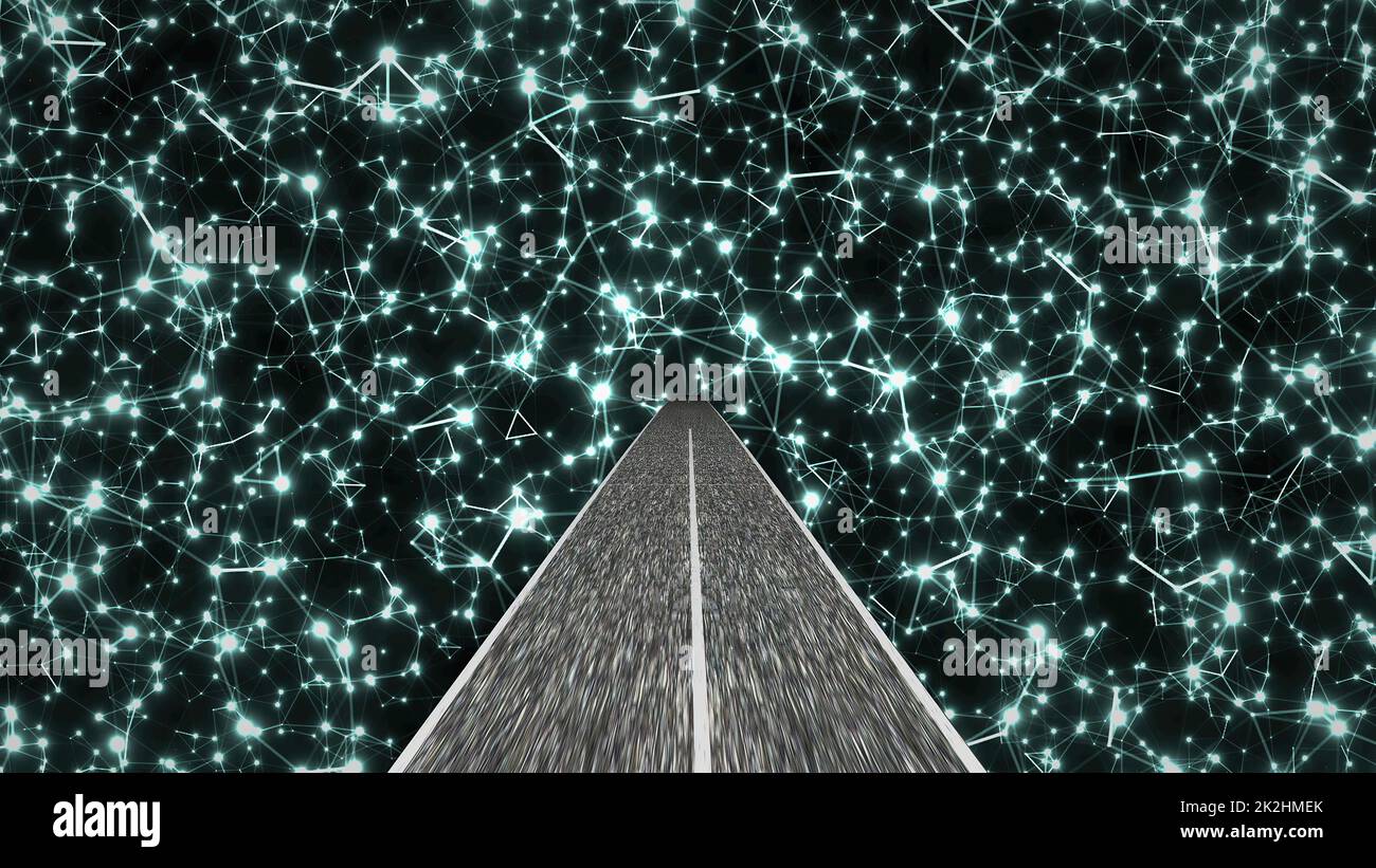 Fahrt durch die Welt der Technikwissenschaften und -Technik Stockfoto