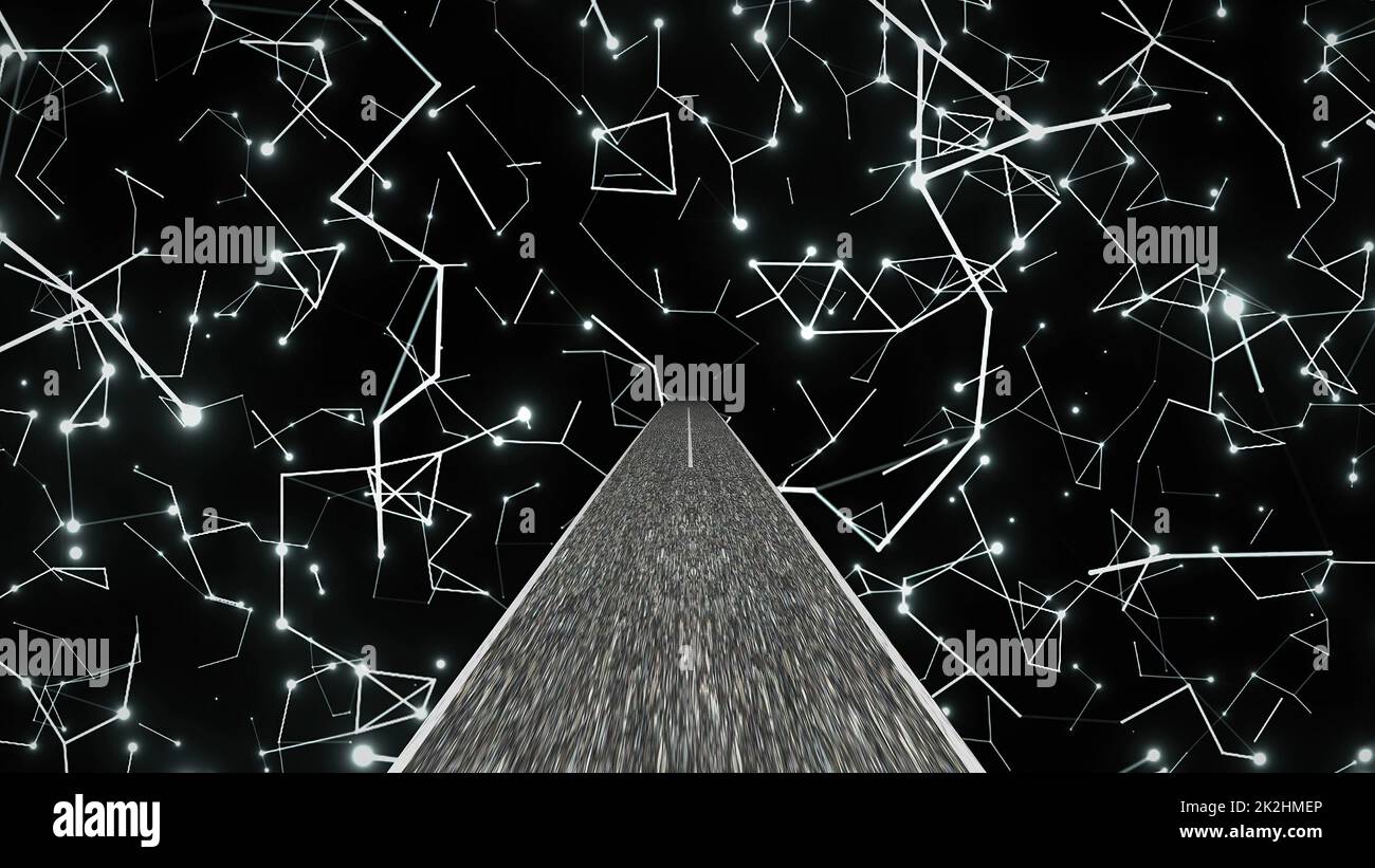 Fahrt durch die Welt der Technikwissenschaften und -Technik Stockfoto