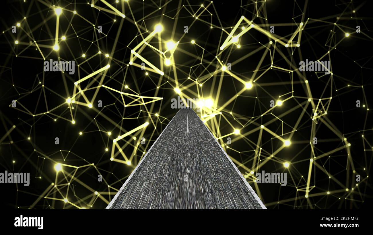 Fahrt durch die Welt der Technikwissenschaften und -Technik Stockfoto