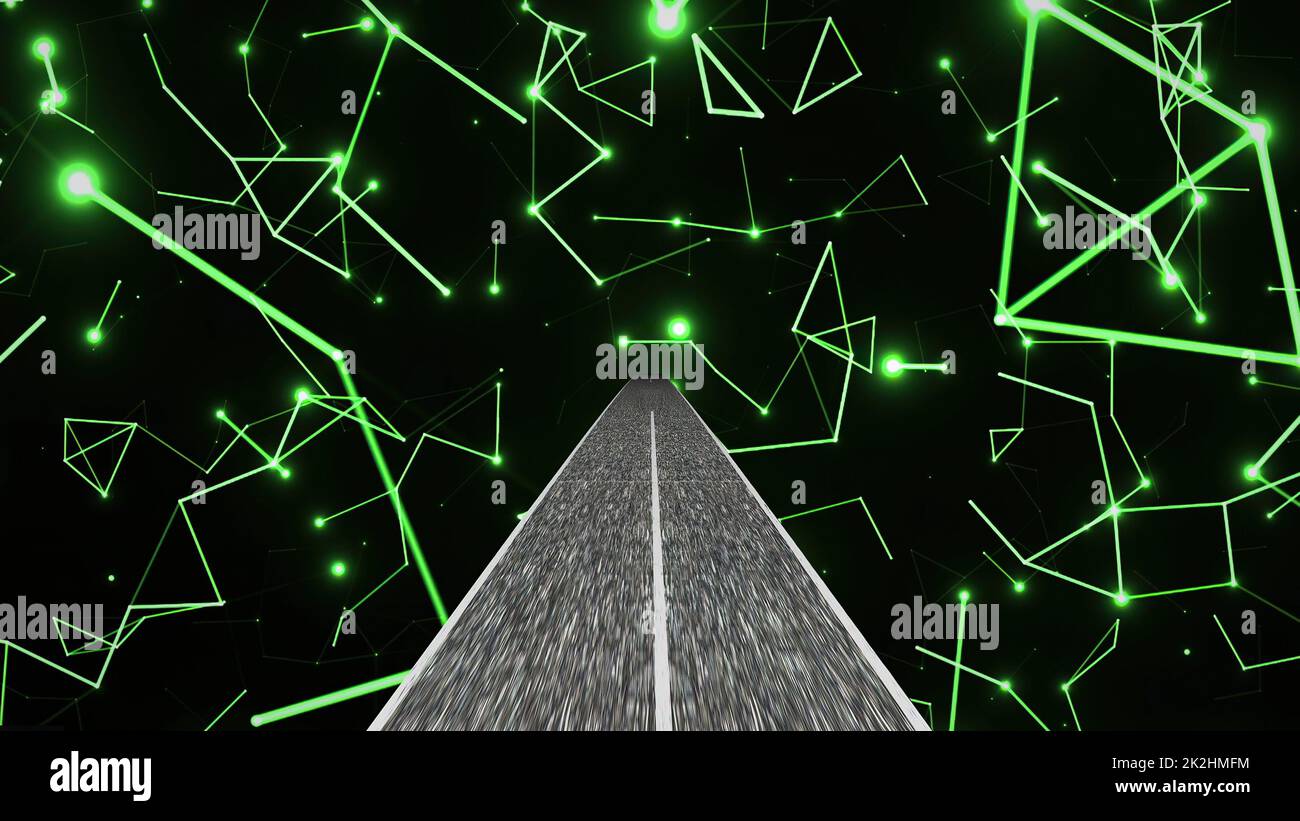 Fahrt durch die Welt der Technikwissenschaften und -Technik Stockfoto