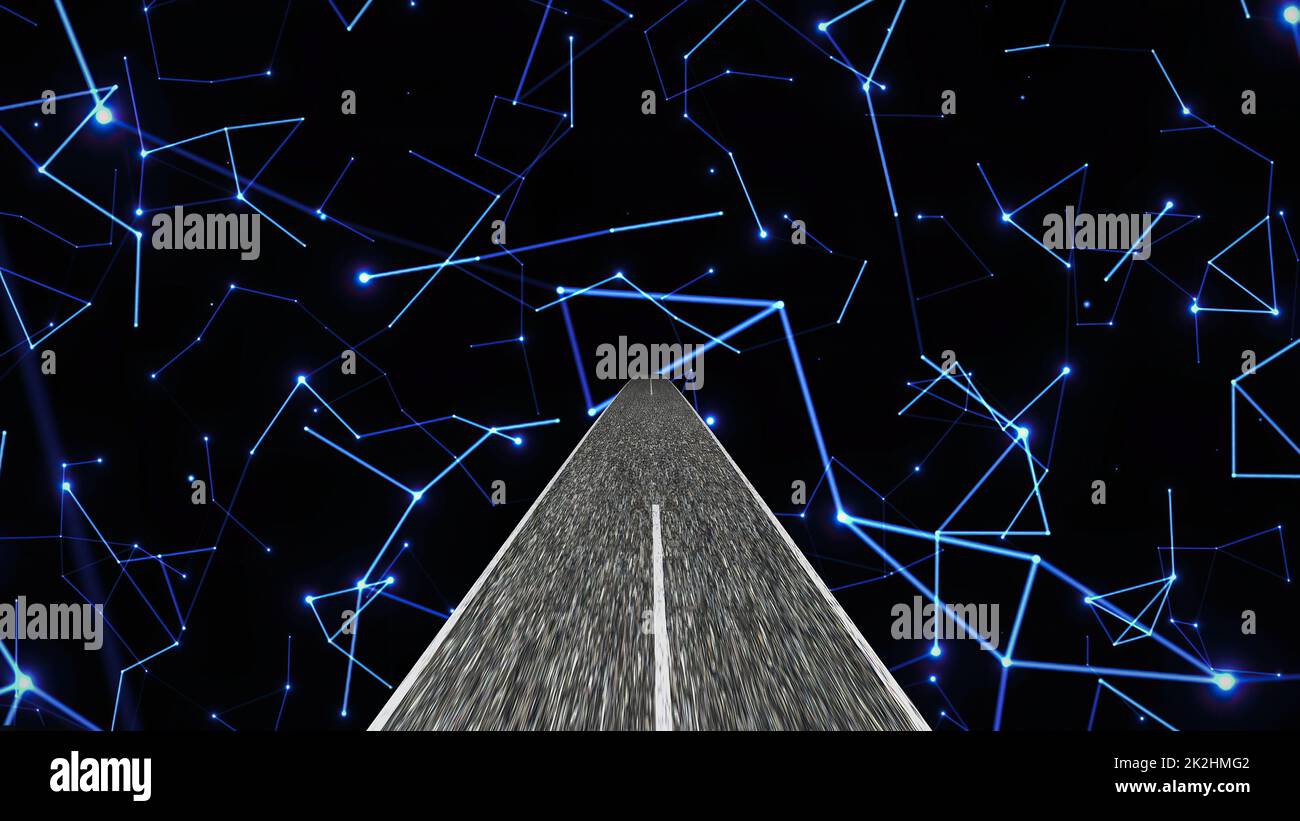 Fahrt durch die Welt der Technikwissenschaften und -Technik Stockfoto