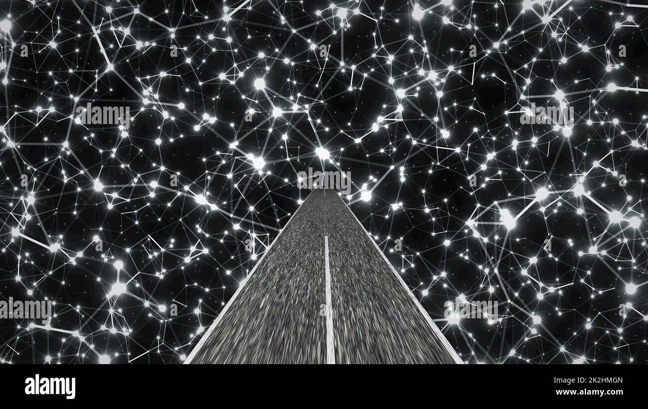 Fahrt durch die Welt der Technikwissenschaften und -Technik Stockfoto