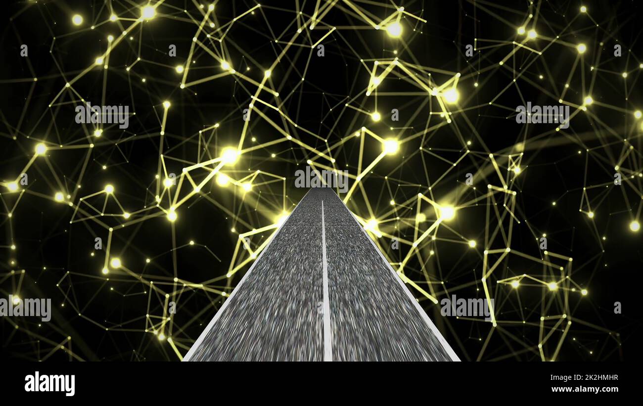 Fahrt durch die Welt der Technikwissenschaften und -Technik Stockfoto