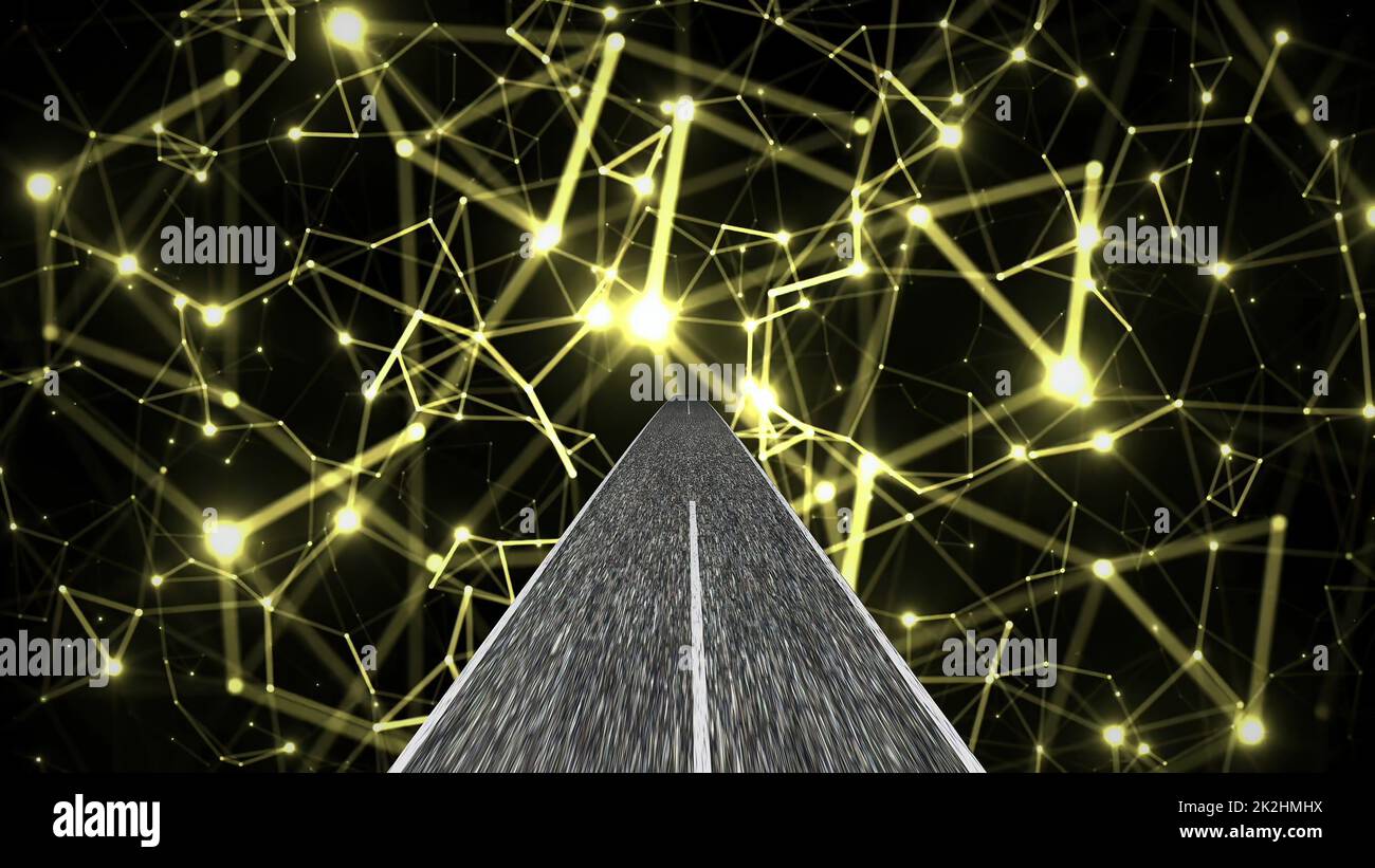 Fahrt durch die Welt der Technikwissenschaften und -Technik Stockfoto