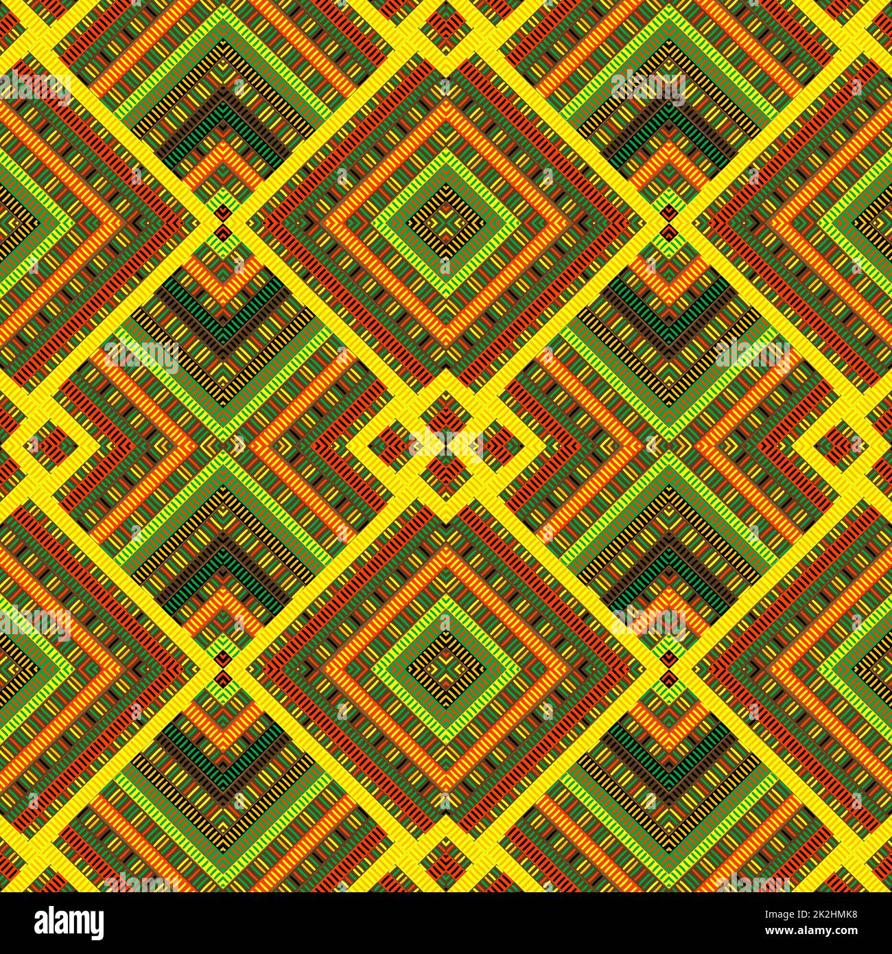 Nahtloses geometrisches Muster aus kleinen, verschiedenfarbigen Linien Stockfoto