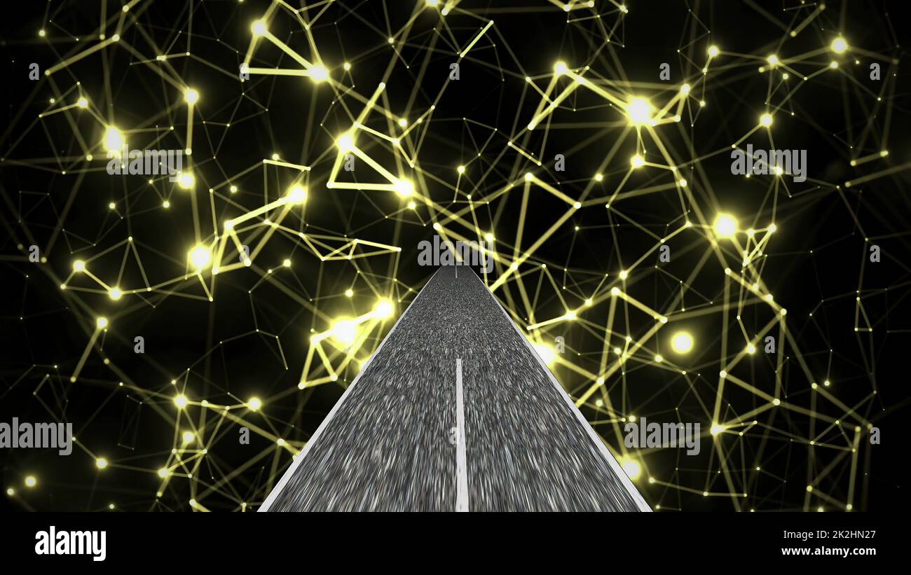 Fahrt durch die Welt der Technikwissenschaften und -Technik Stockfoto