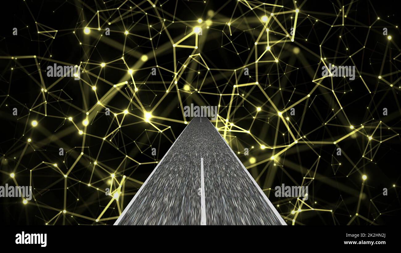 Fahrt durch die Welt der Technikwissenschaften und -Technik Stockfoto