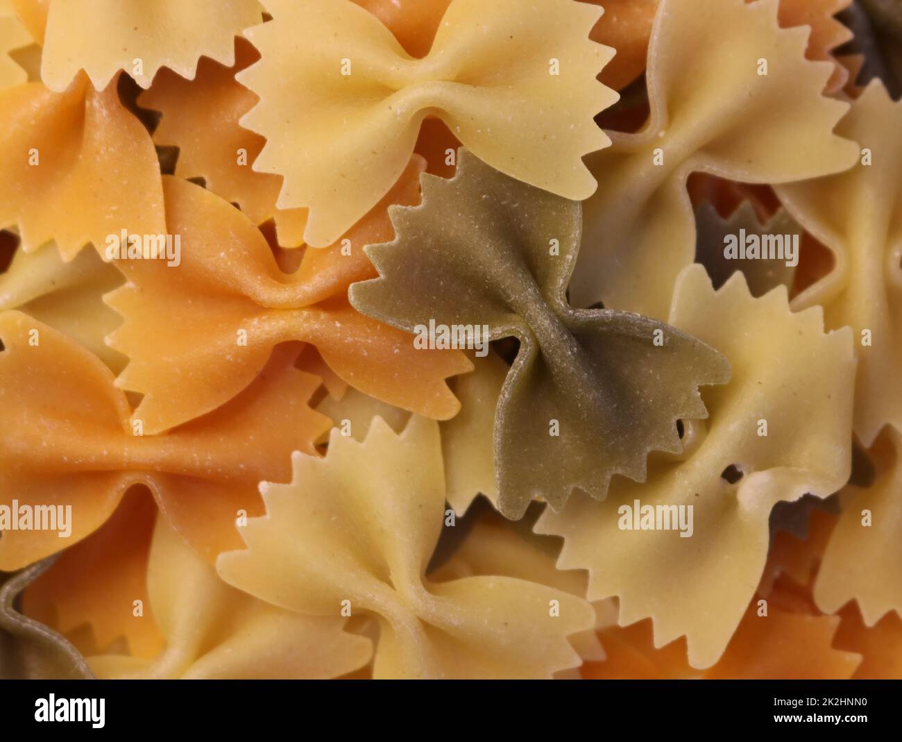 Köstliche italienische Pasta natürliche Lebensmittel gesunde Kohlenhydrate Hintergrund Stockfoto