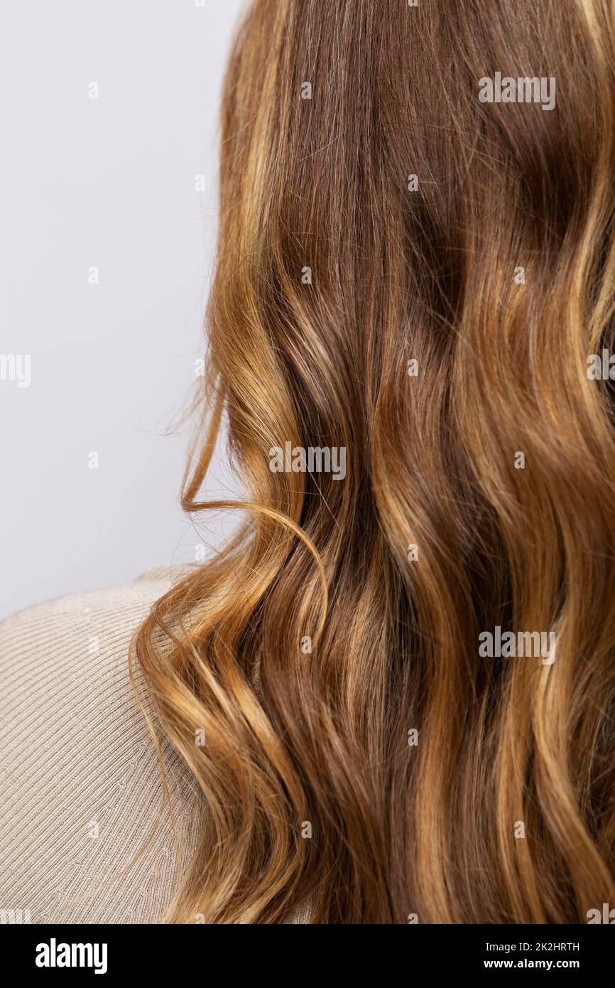 Nahaufnahme gesunder Locken Stockfoto