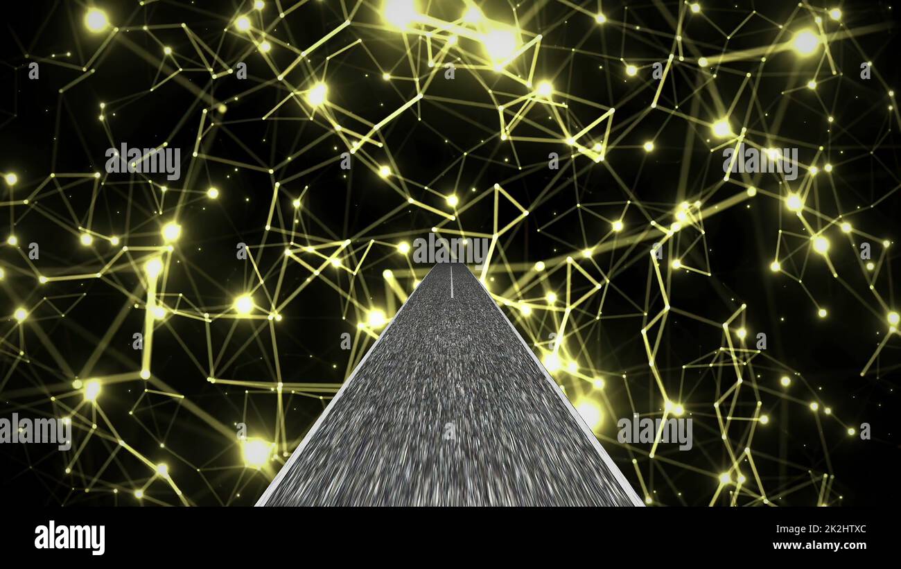 Fahrt durch die Welt der Technikwissenschaften und -Technik Stockfoto