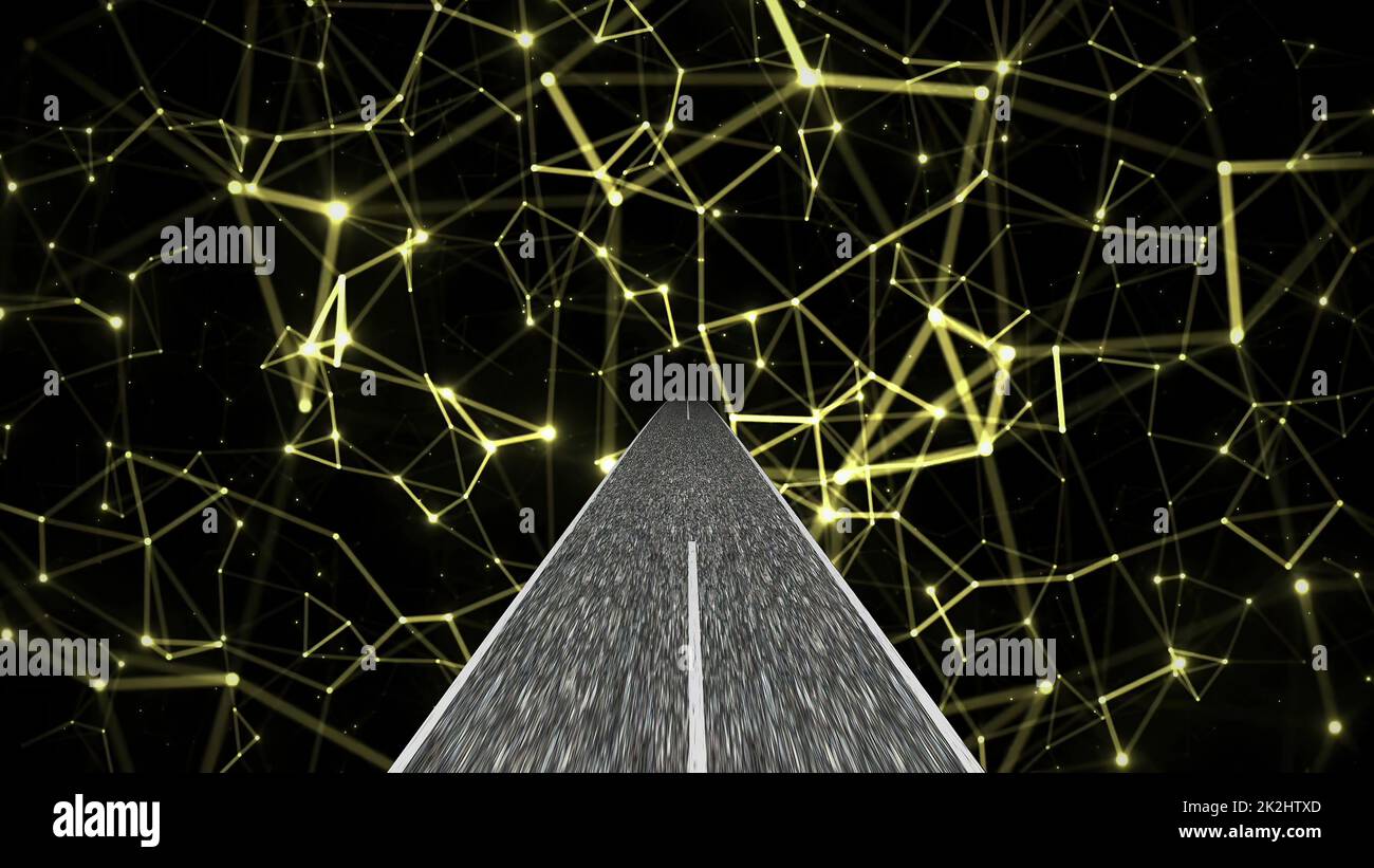 Fahrt durch die Welt der Technikwissenschaften und -Technik Stockfoto