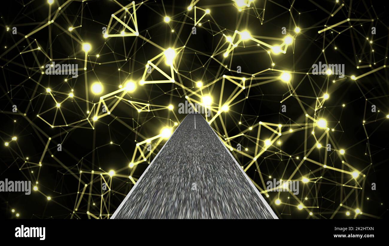 Fahrt durch die Welt der Technikwissenschaften und -Technik Stockfoto