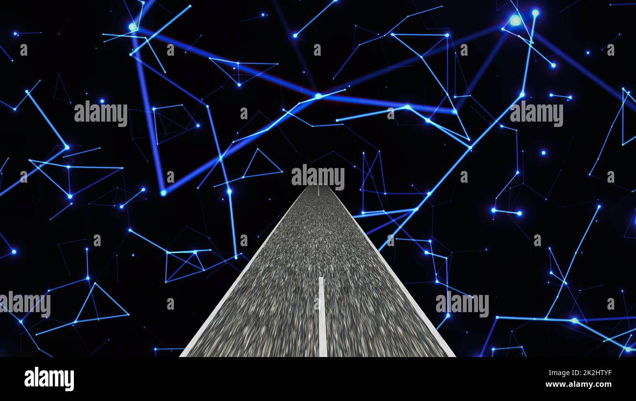 Fahrt durch die Welt der Technikwissenschaften und -Technik Stockfoto