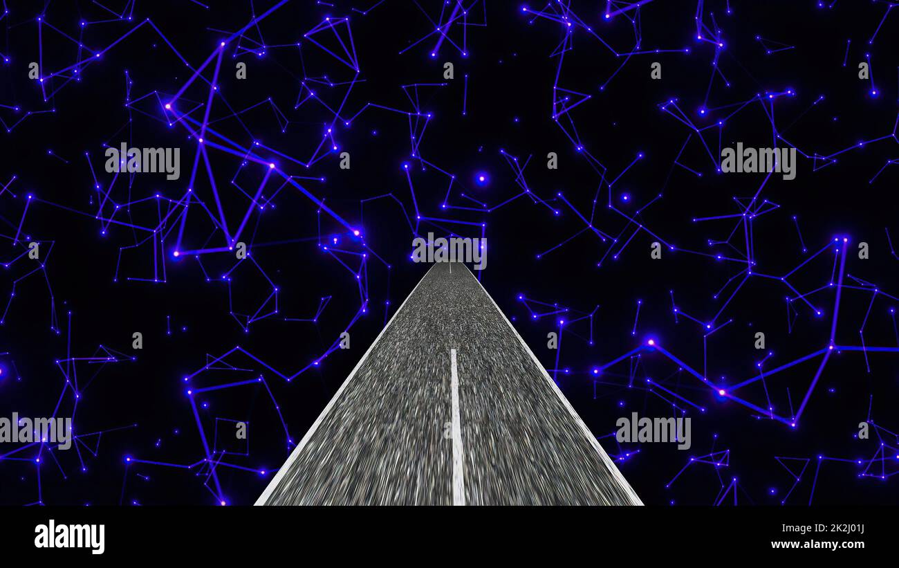 Fahrt durch die Welt der Technikwissenschaften und -Technik Stockfoto