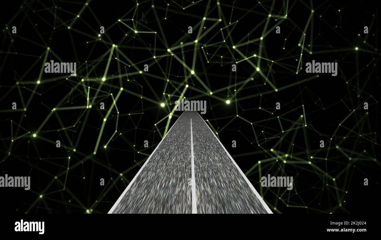 Fahrt durch die Welt der Technikwissenschaften und -Technik Stockfoto