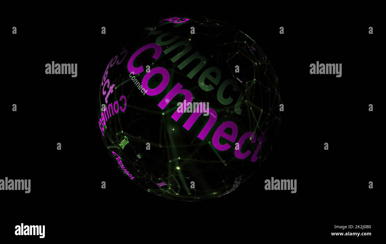 Verbinden Sie sich über das Web-Konzept Stockfoto