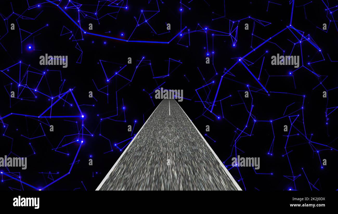 Fahrt durch die Welt der Technikwissenschaften und -Technik Stockfoto