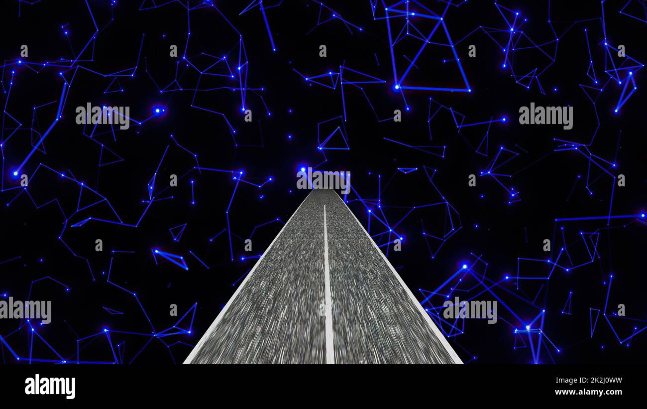 Fahrt durch die Welt der Technikwissenschaften und -Technik Stockfoto