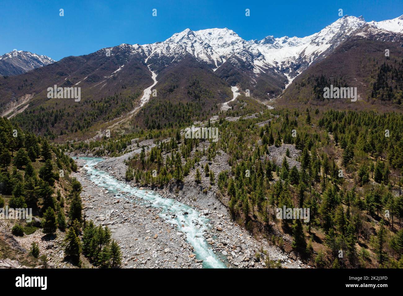 Baspa Fluss im Himalaya Stockfoto