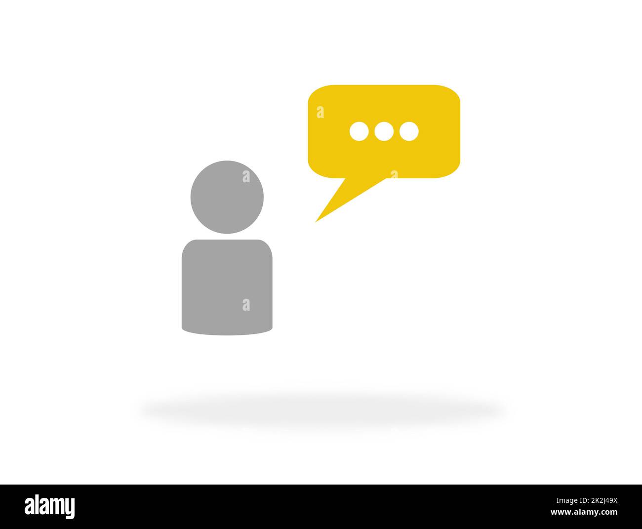 Kommunikation, Hilfe oder Chat – Symbol „Personen“ Stockfoto