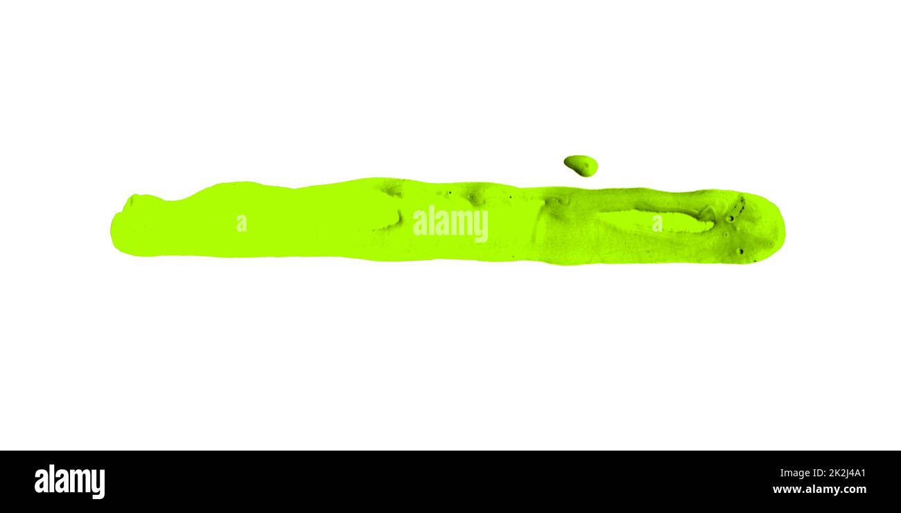 Hellgrüner Bürstenstreifen mit grüner Farbe Stockfoto