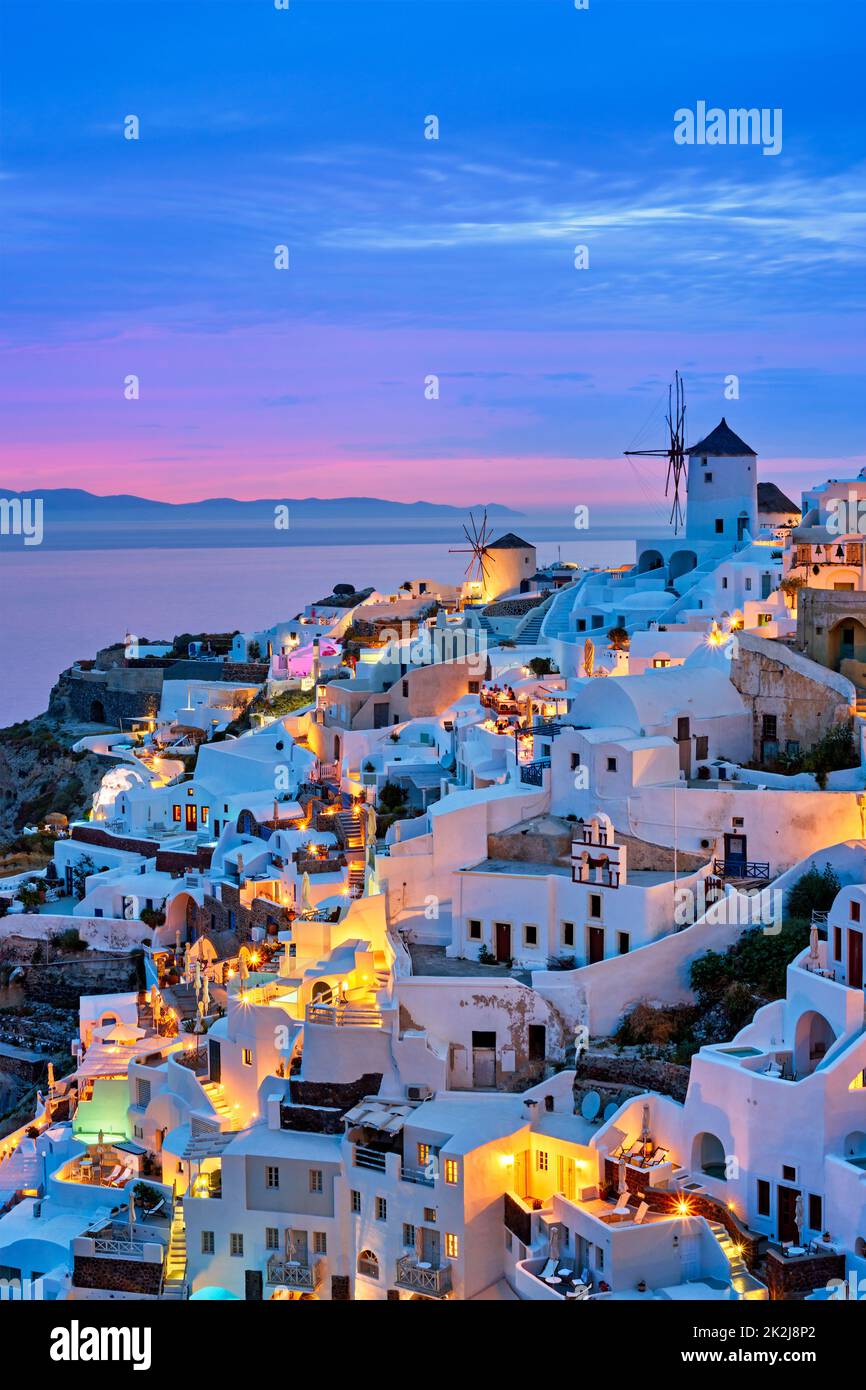 Berühmte griechische Touristenziel Oia, Griechenland Stockfoto