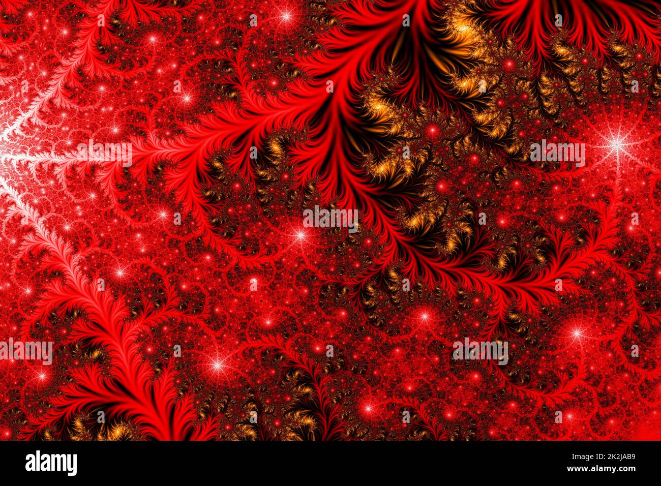 Wunderschöner Zoom in das unendliche mathematische mandelbrot Set fraktal. Stockfoto