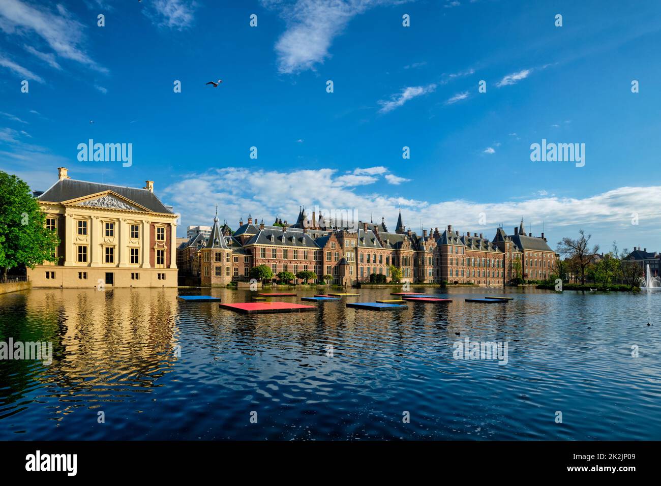 Hofvijver See und Binnenhof , Den Haag Stockfoto