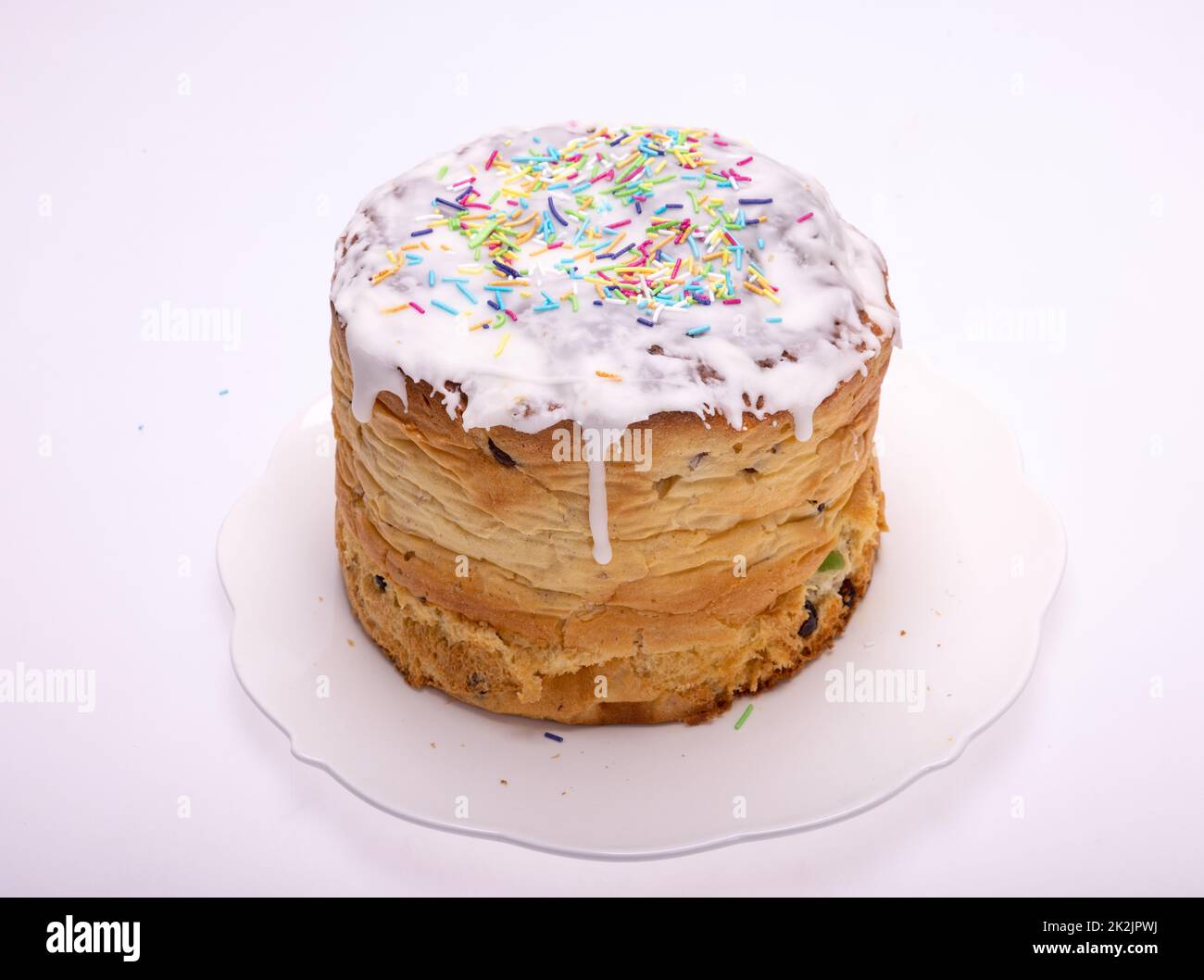 Traditioneller Ukrainischer Osterkuchen Kulich Stockfoto