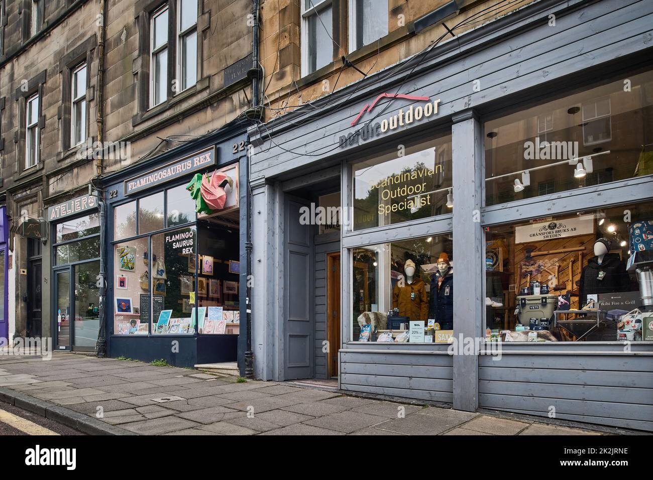 Edinburgh Schottland, Großbritannien 22. September 2022. Allgemeine Ansicht von Nordic Outdoor, Outdoor-Kleidung und Ausrüstung Shop, Bruntsfield Place. Credit sst/alamy Liv Stockfoto