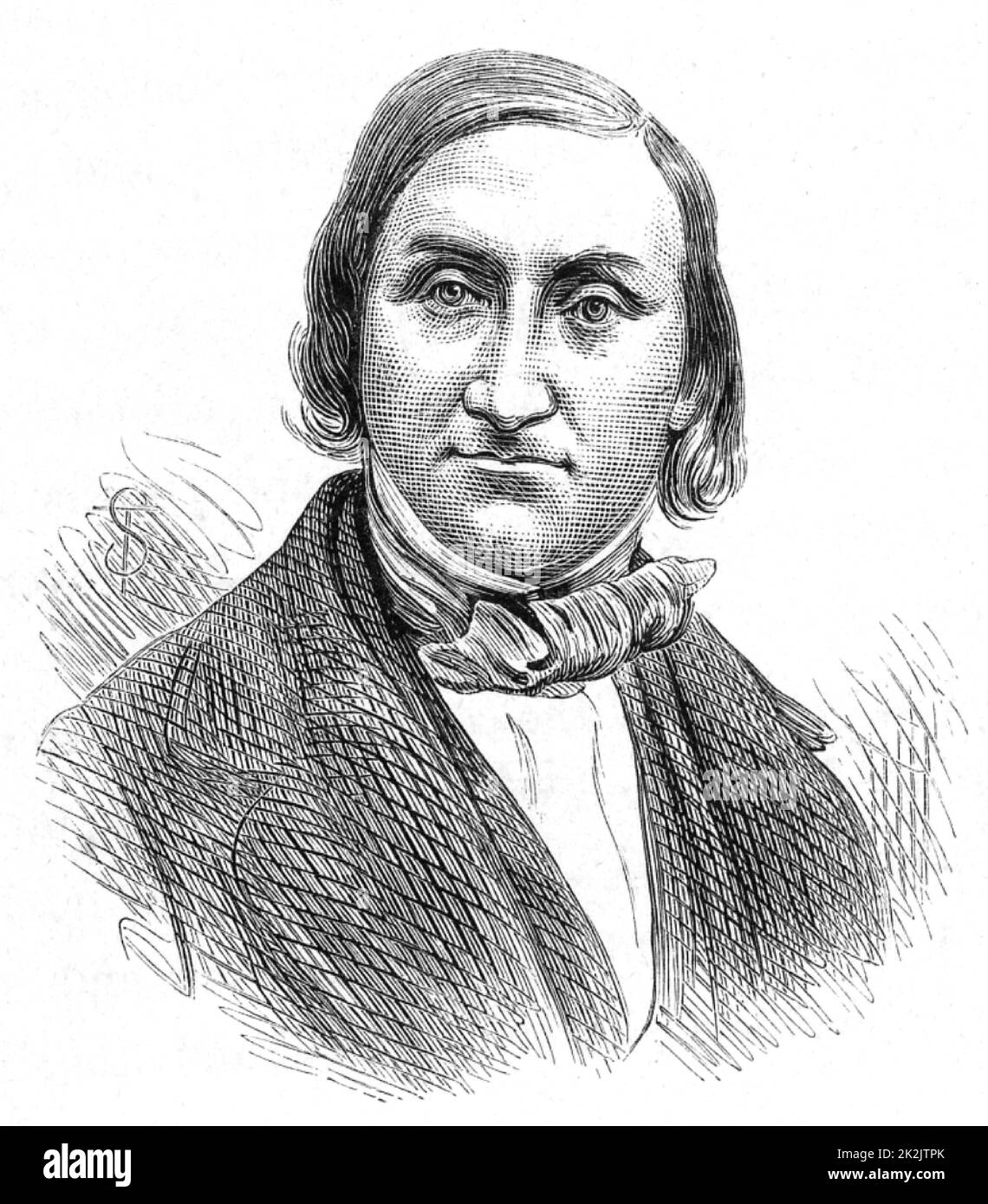 Edward Forbes (1815-1854) britischer Geologe. Professor für Botanik, Kings College London. Präsident der Royal Geological Society 1853. Aus „Life of Sir Roderick I. Murchison“ von Archibald Geikie (London, 1875). Gravur. Stockfoto