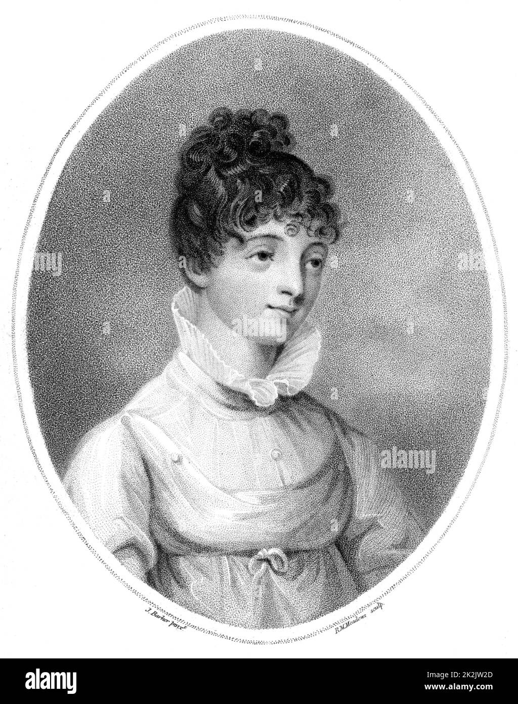 Elizabeth Smith (1776-1806) englische Orientalist in der Nähe von Durham geboren. Stupfen Sie Gravur. Stockfoto