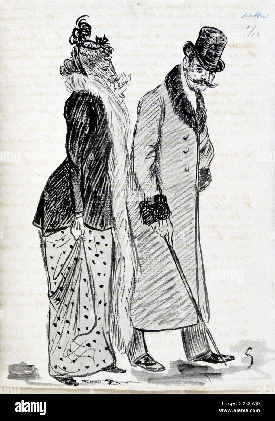 Guy de Maupassant das Paar', 1850-1893. Private Sammlung. Stockfoto