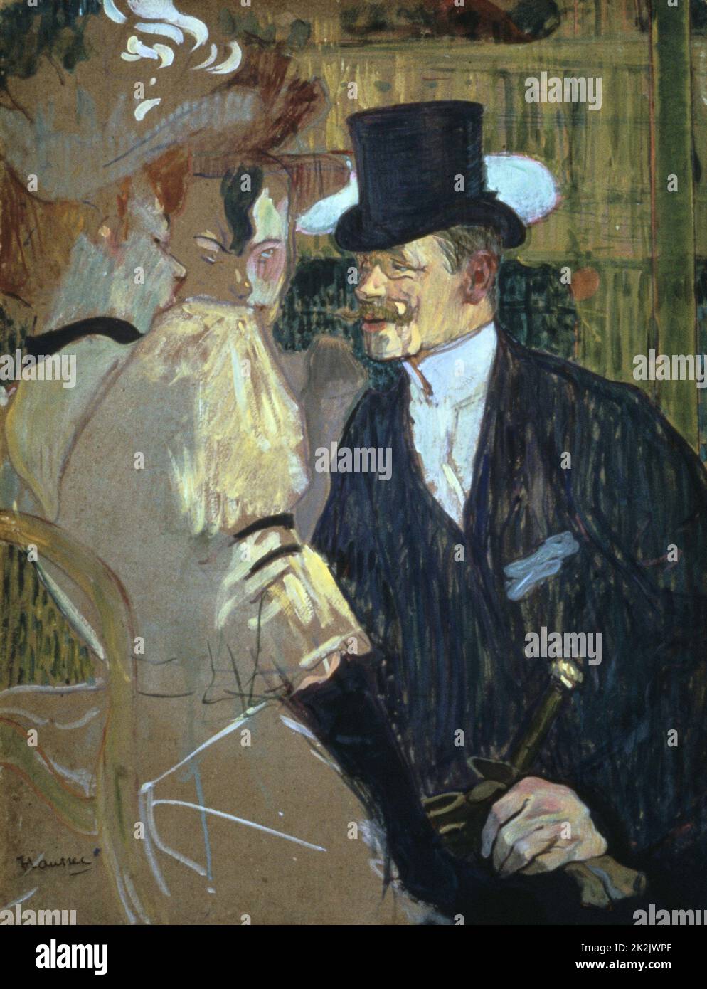 Henri de Toulouse-Lautrec Französische Schule der Engländer (William Tom Warrener, 1861–1934) im Moulin Rouge 1892 Öl auf Karton (85,7 x 66 cm) New York, Metropolitan Museum of Art Stockfoto