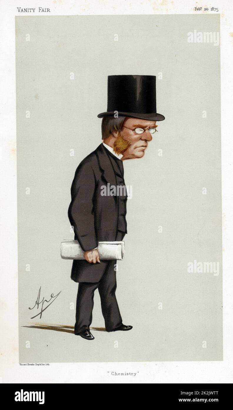 Lyon Playfair (1819-98) Schottischer Chemiker, Politiker und Administrator. 'Ape' (Carlo Pellegrini) Cartoon von 'Vanity Fair', London, 20. Februar 1875 Stockfoto