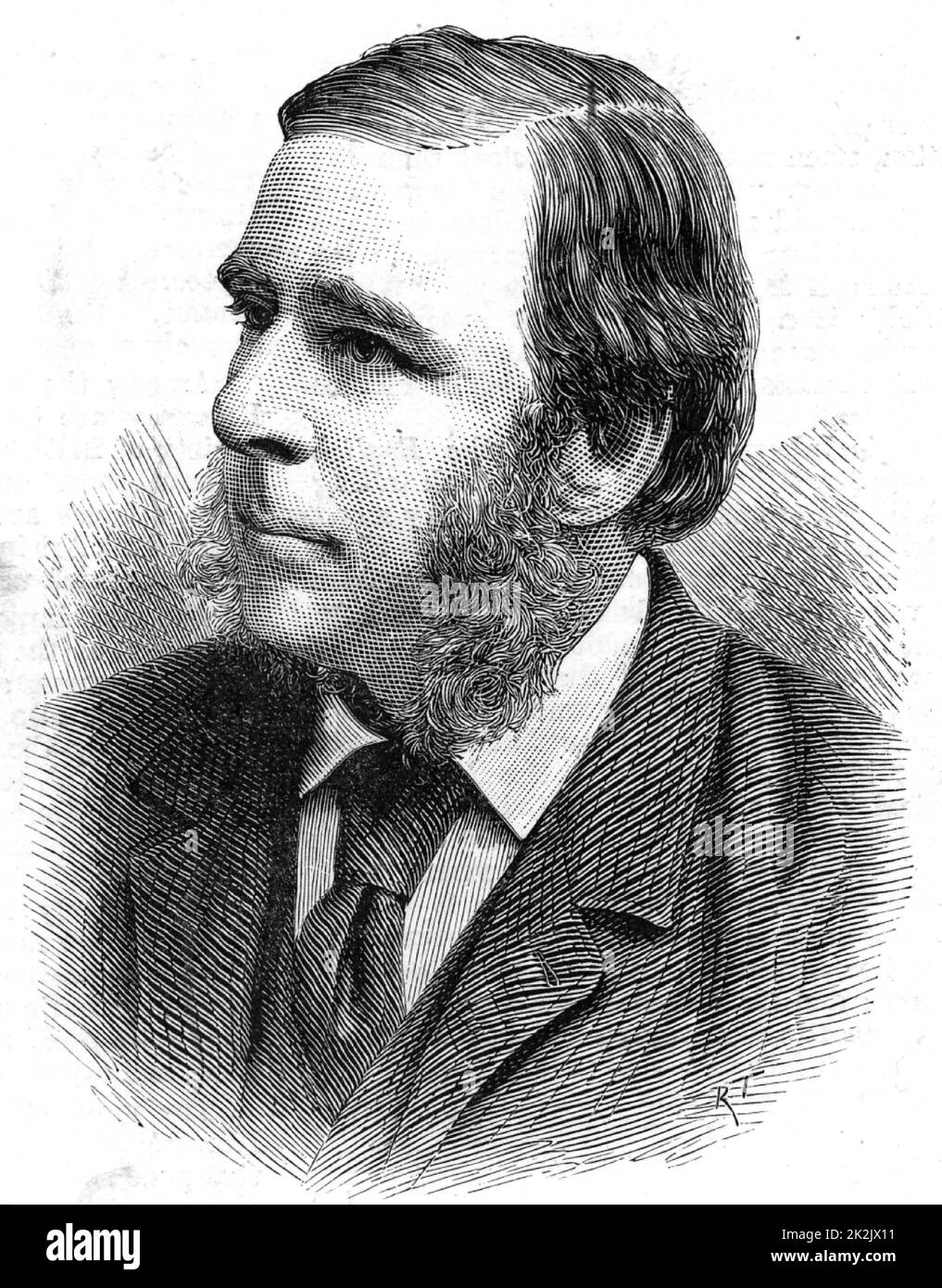 Robert Stawell Ball (1840-1913) Anglo-irischer Astronom, Mathematiker und Popularist der Wissenschaft. Lord Rosses Astronom in Parsonstown, königlicher Astronom für Irland (1874-1892). Gravur, 1886. Stockfoto