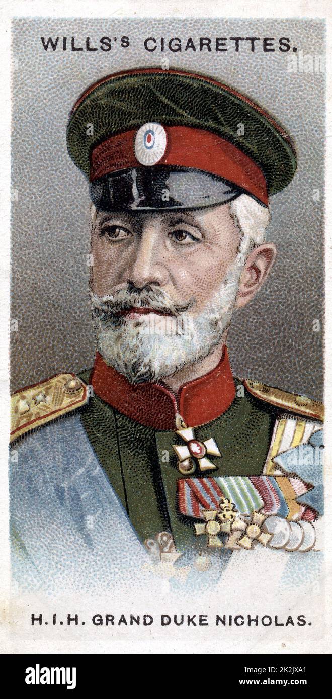 Großherzog Nikolaus von Russland (1856-1929). Oberbefehlshaber der russischen Armee gegen Österreich und Deutschland und im Kaukasus 1915-17 Stockfoto